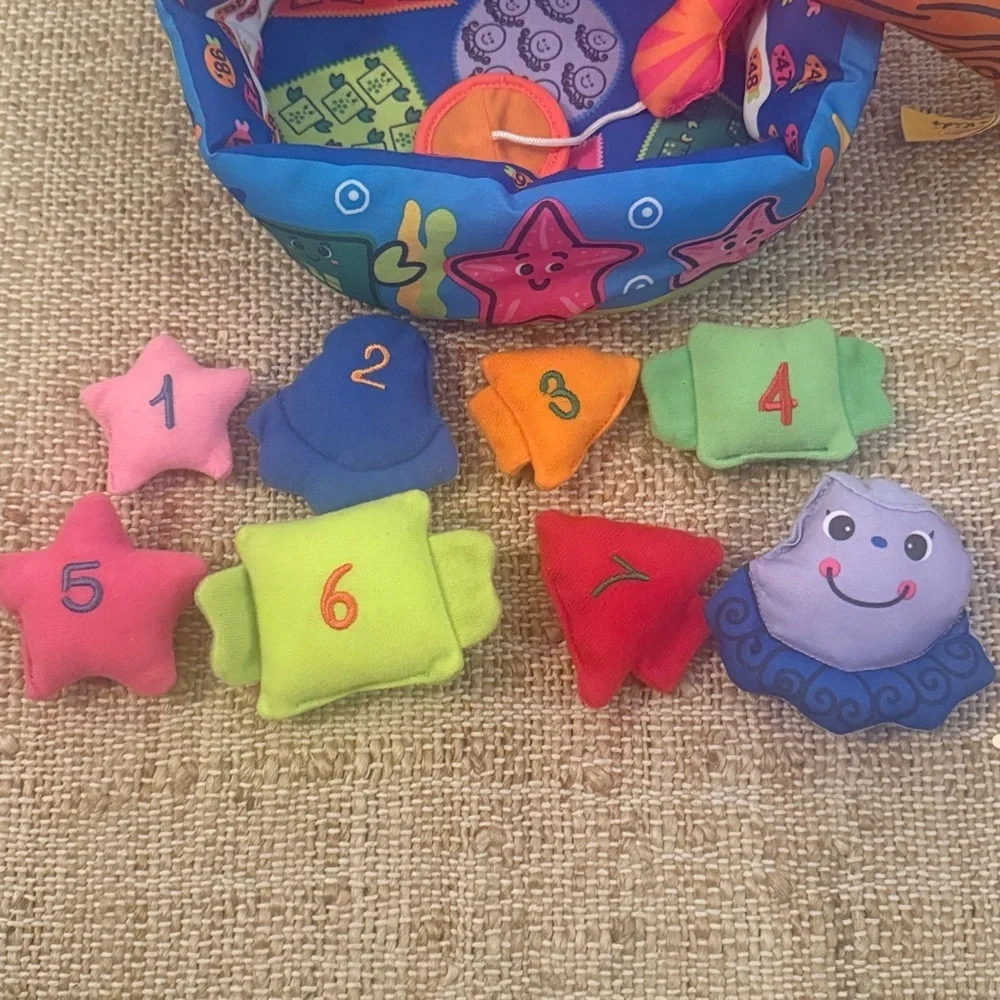 Melissa & Doug Colorful Ocean-Themed Fishing Numbers Shapes Kids Toy